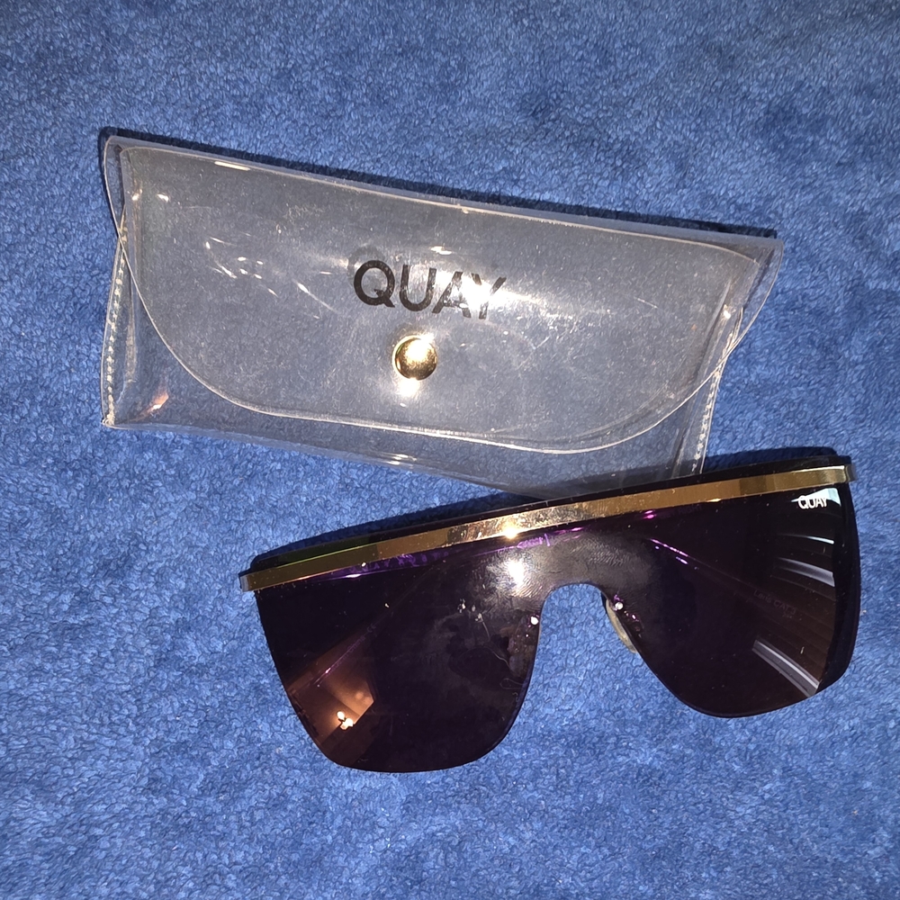 Quay Australia Sunglasses with Purple Lenses and Gold Trim